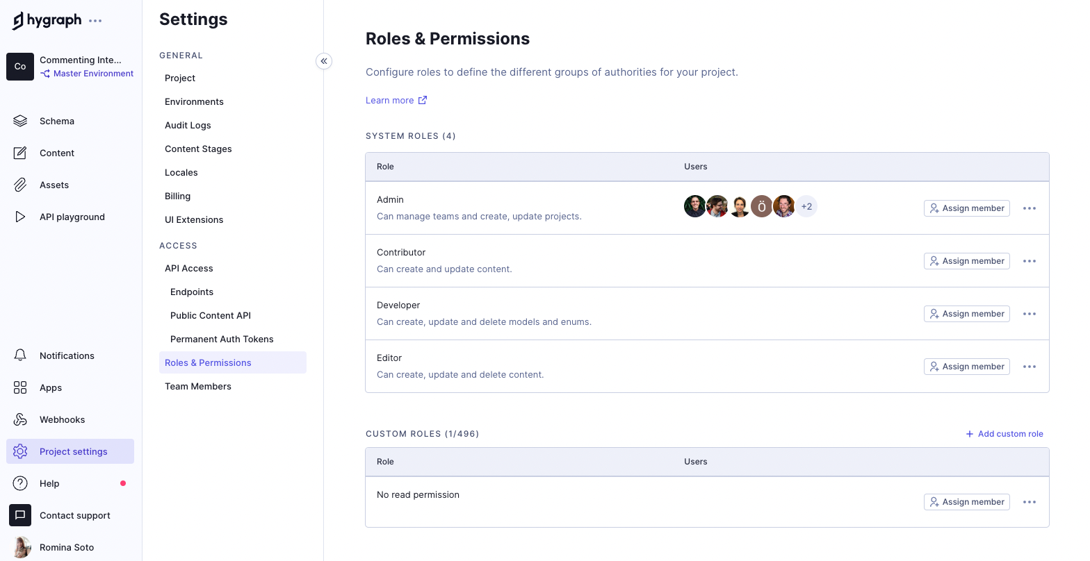Roles and Permissions overview